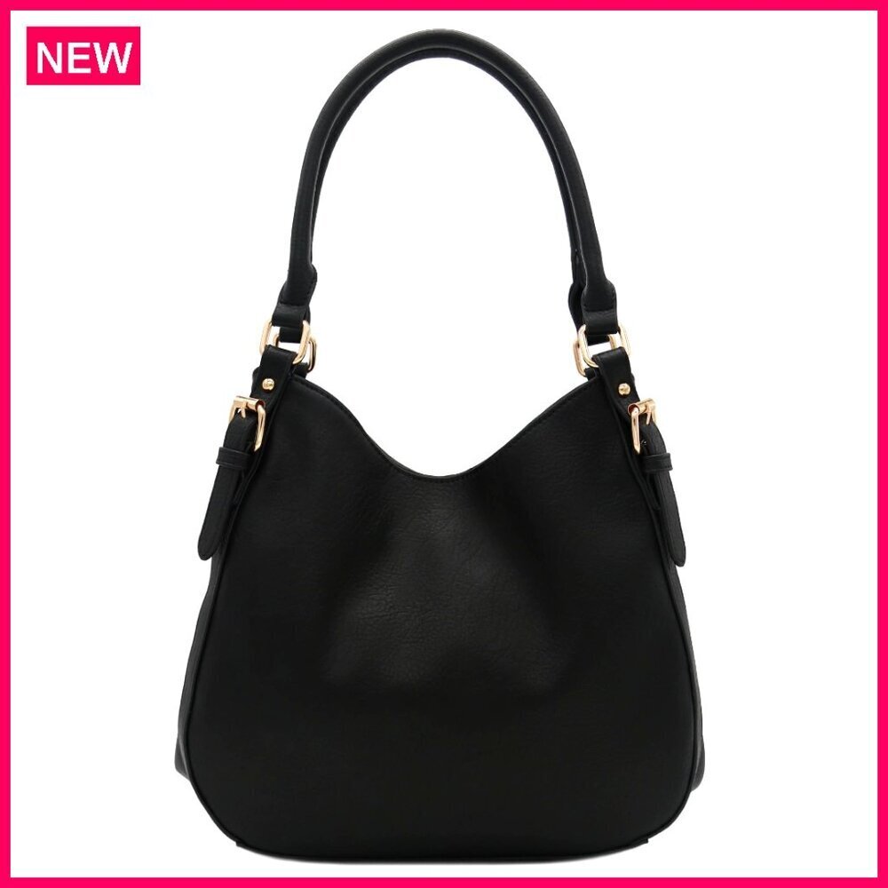 Medium Hobo Bag Faux Leather 3 Compartments Lightweight Everyday